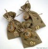 Идеи упаковки новогодних подарков. Шьем мешочки и украшаем их грецкими орехами 