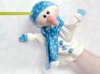 МК рукавичка для кукольного театра- Снеговик!!!