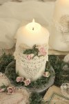 Романтические свечи с декором в винтажном стиле от Нелли, Болгария