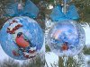 Мастер-класс: декорируем шарик «Снегирь и рябина»