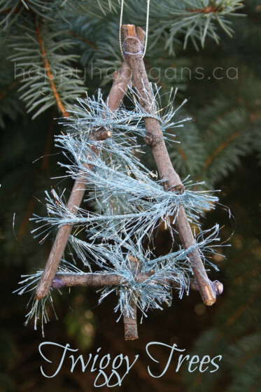 twig tree ornaments